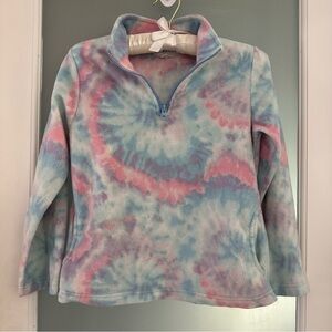 BTWEEN girls pastel Tie-Dye Fleece Pullover